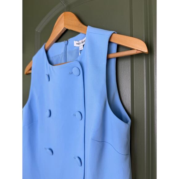 NWT Veronica Beard Blue Sky Drexley Cropped Boxy Workwear Top Vest Size 0 XS - Picture 4 of 7